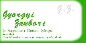 gyorgyi zambori business card